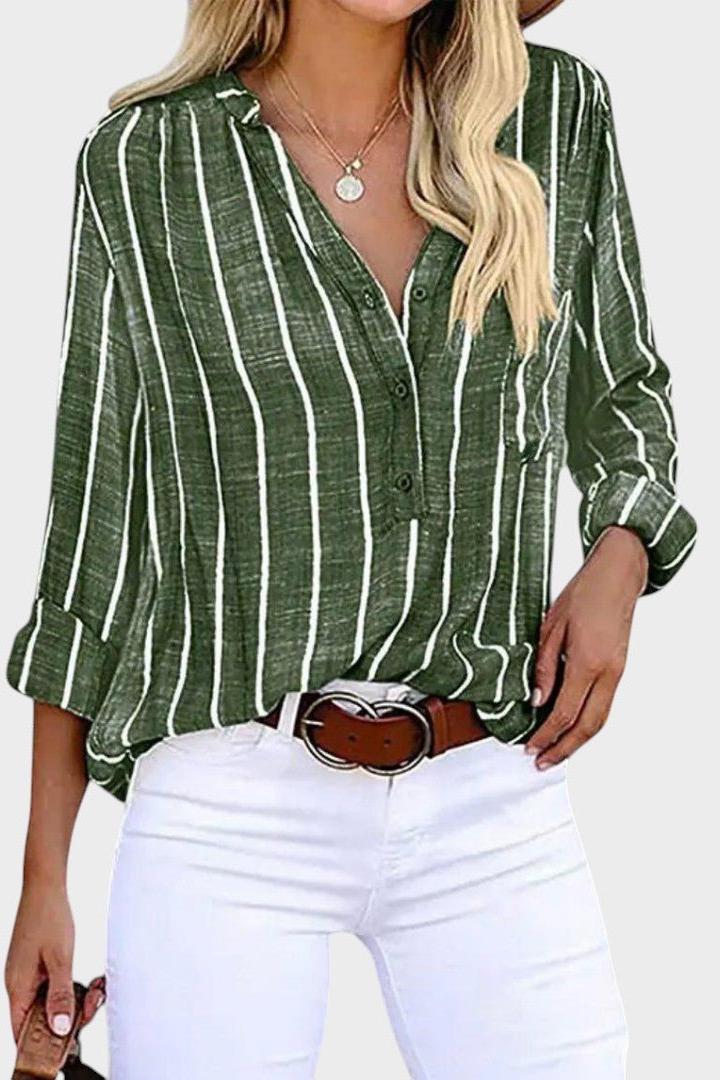 Luna | Stribet bluse